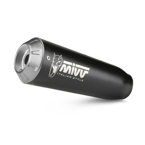 MIVV XM1 Black steel exhaust approved Husqvarna Svartpilen 125 2021-2023