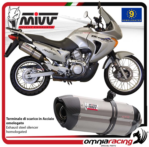 Storm by by mivv exhaust oval steel for honda xrv 750 africa twin 1994 94