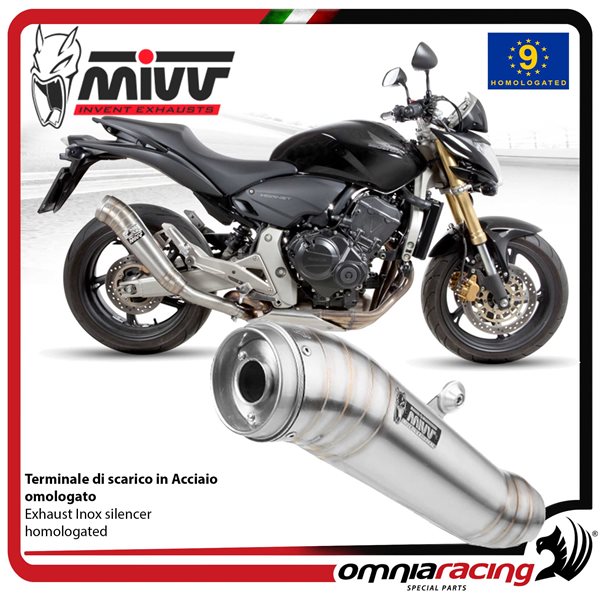 Mivv exhaust slip-on Ghibli approved steel Honda Hornet 600 2007-2013