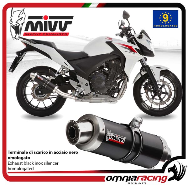 Scarico MIVV GP Acciaio Nero omologato Honda CB500F 2013-2015