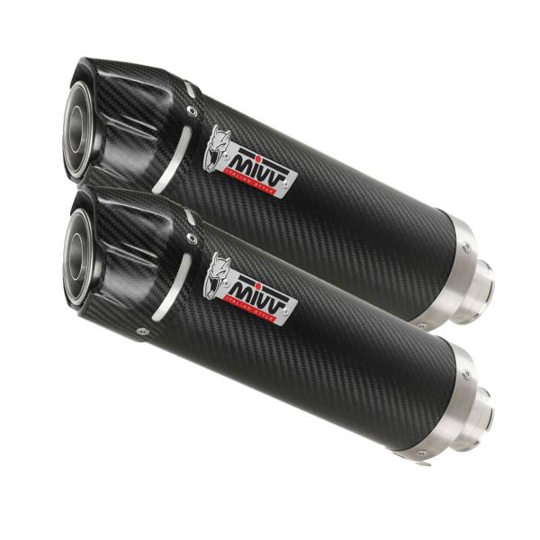 Coppia Scarichi MIVV GP Carbonio fondello Carbonio omologato Kawasaki Z1000 2003-2006