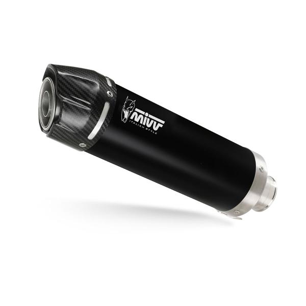 Coppia Scarichi MIVV GP Acciaio Nero fondello Carbonio omologato Kawasaki Z1000 2003-2006