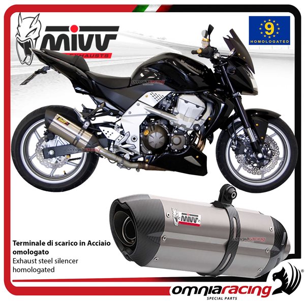 MIVV Suono Steel exhaust approved Kawasaki Z750 2007-2014