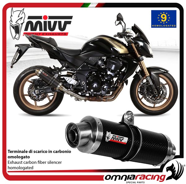 MIVV GP Carbon exhaust approved Kawasaki Z750R 2011-2014