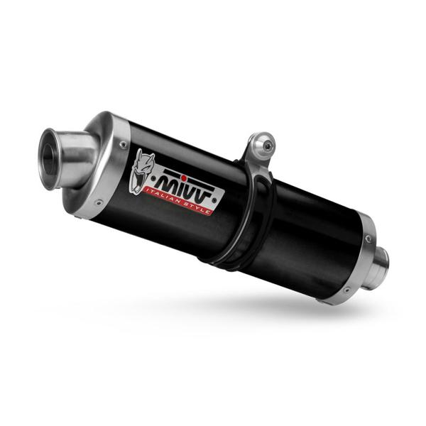 MIVV Oval Black steel exhaust approved Royal Enfield Himalayan 410 2021-2023