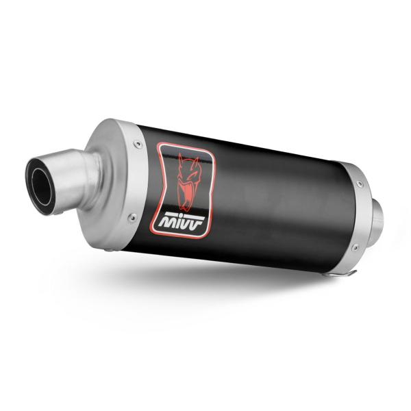 MIVV Dakar Black steel exhaust approved Suzuki Vstrom 1000 2014-2020