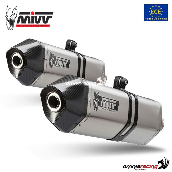 Coppia Scarichi MIVV Speed Edge Acciaio omologato Suzuki GSXR1300 Hayabusa 2008-2017