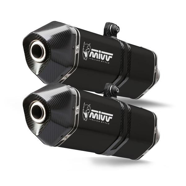 Coppia Scarichi MIVV Speed Edge Titanio Nero omologato Suzuki GSXR1300 Hayabusa 2021-2025