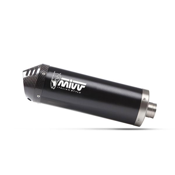MIVV Oval Black steel with carbon end cap exhaust approved SYM ADX TG 400 2025