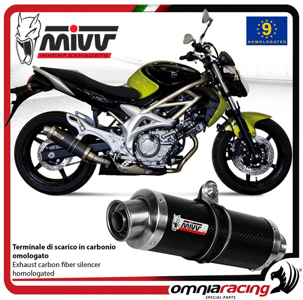 MIVV GP Carbon exhaust approved Suzuki Gladius 650 2009-2015