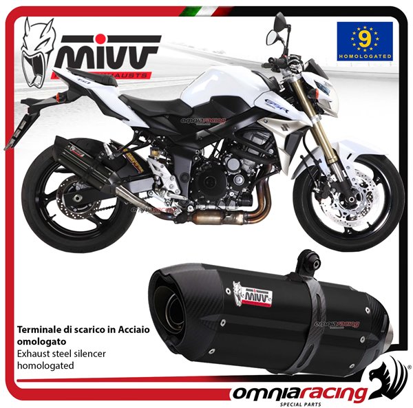 Scarico MIVV Suono Acciaio Nero omologato Suzuki GSR750 2011-2016