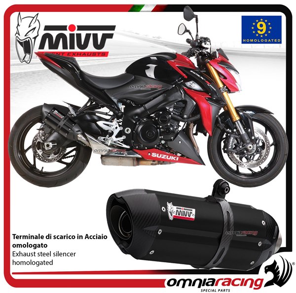 Scarico MIVV Suono Acciaio Nero omologato Suzuki GSXS1000/1000 F 2015-2020