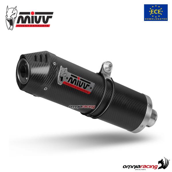 Scarico completo MIVV Oval Carbonio fondello Carbonio omologato Suzuki Vstrom 650 2017-2024
