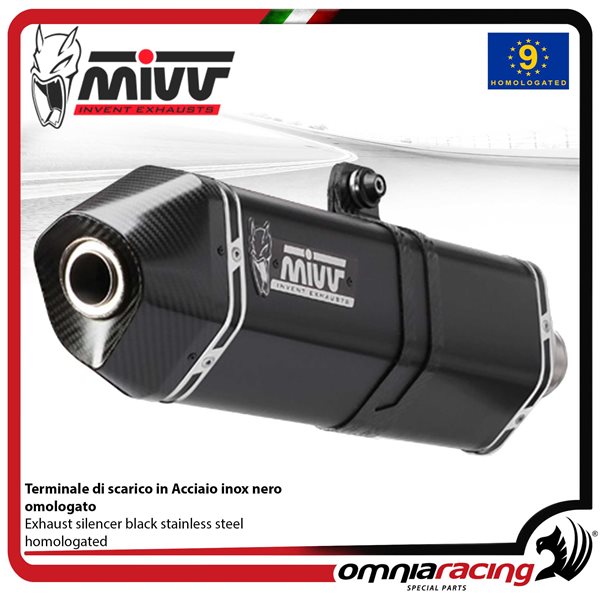 MIVV Speed Edge Black steel exhaust approved Triumph Tiger 1200 XR/XRx/XRT/XCx/XCA 2016-2020