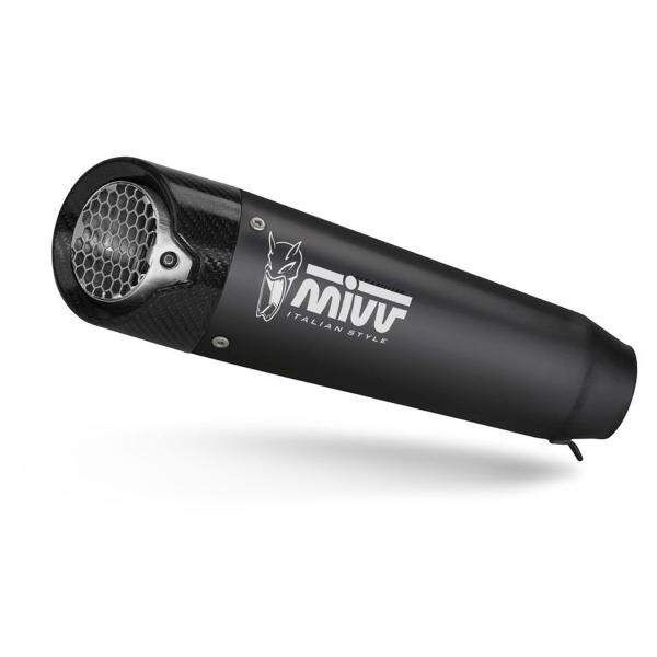 MIVV XM5 Black steel exhaust Racing Triumph Street Triple 765R/RS 2017-2022