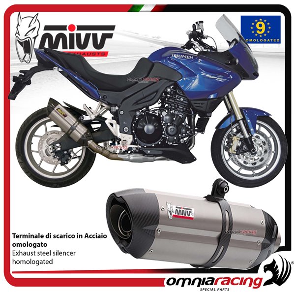 Mivv exhaust slip-on Suono approved steel Triumph Tiger 1050 2007-2013