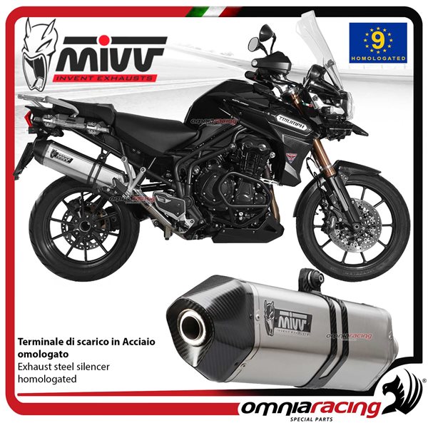 Scarico MIVV Speed Edge Acciaio omologato Triumph Tiger 1200 Explorer 2012-2015