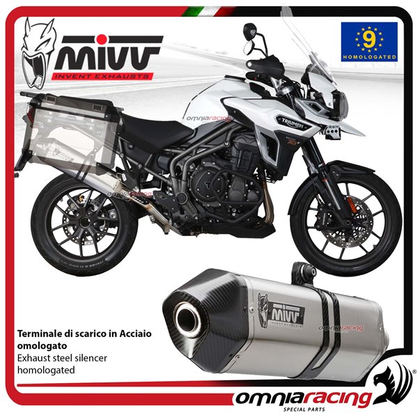 MIVV Speed Edge Steel exhaust approved Triumph Tiger 1200 XR/XRx/XRT/XCx/XCA 2016-2020