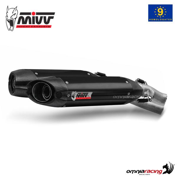 Coppia Scarichi MIVV Suono Acciaio Nero omologato Yamaha R1 2007-2008