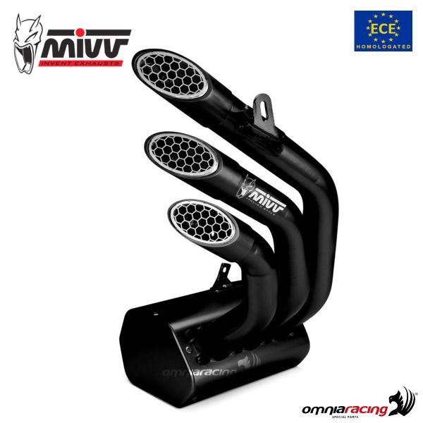 MIVV Speed Edge Black steel exhaust approved Mv Agusta Brutale 800/RR 2017-2025