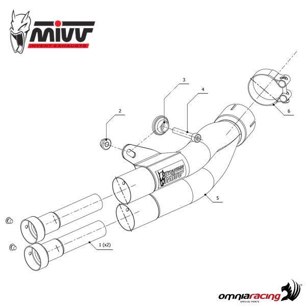 Silencieux Mivv Titane Double Gun Pour Yamaha FZ8 - Occasion, Quelques Marques D'usure