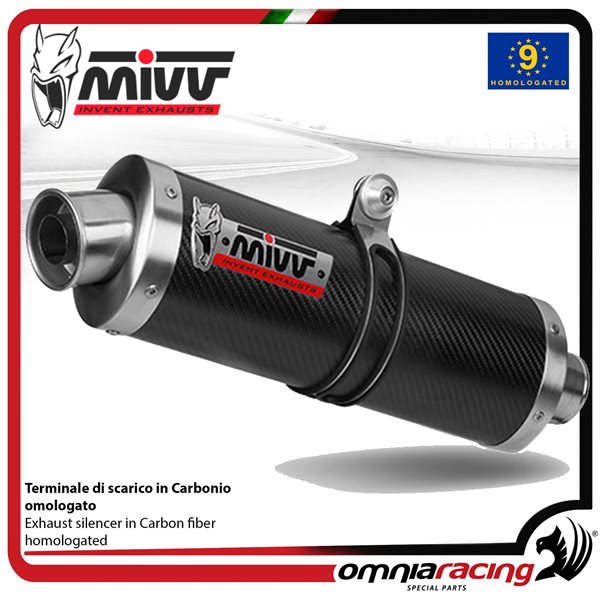 Scarico MIVV Oval Carbonio omologato Kawasaki ZX7R 1996-2001