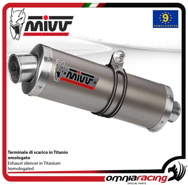 MIVV Oval Titanium exhaust approved Kawasaki ZX6R 636 2003-2004