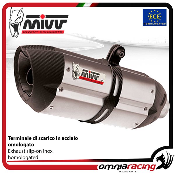 MIVV Suono Steel low exhaust approved Triumph Speed Triple 1050 R/S/RS 2016-2017