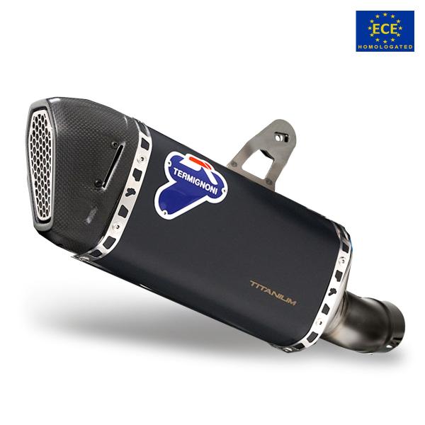 Terminale scarico Termignoni titanio nero omologato BMW R1300GS 2023-2024