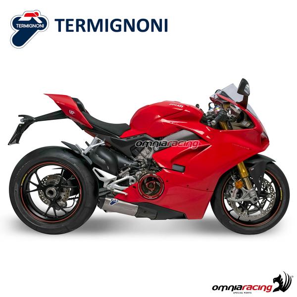 Coppia terminali di scarico Termignoni D184 bassi racing in titanio per Ducati Panigale V4 2018>