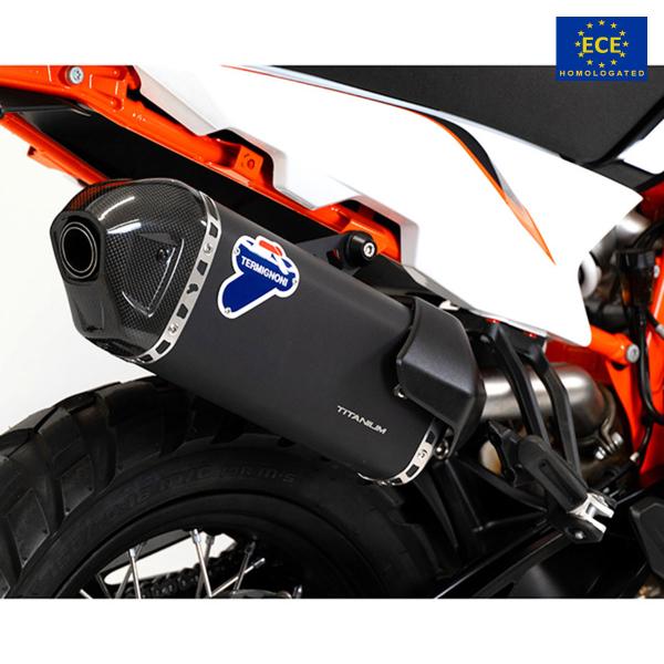 Termignoni black titanium exhaust slip-on approved KTM Adventure 890 2023-2024
