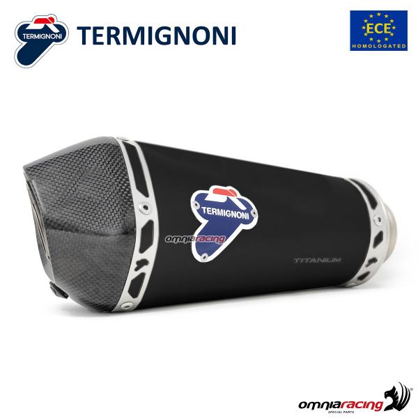 Termignoni CONICAL black titanium exhaust slip-on homologated for BMW S1000RR 2019>