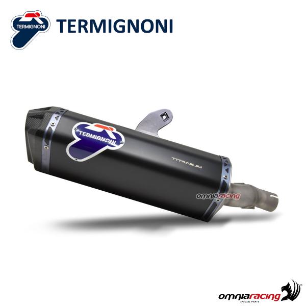 Termignoni SCREAM terminale di scarico in titanio nero racing per Honda Forza 750 2021-2023