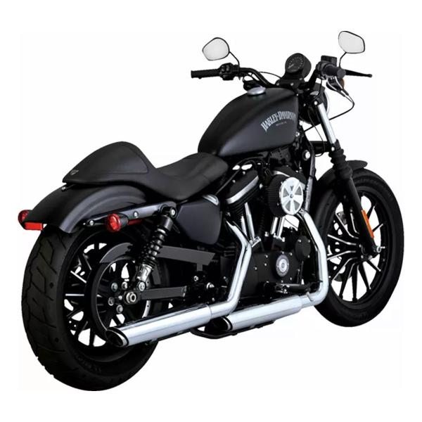 Coppia scarichi Vance&hines Twin Slash Cromato Harley Davidson XL1200NS ABS Sportster Iron 2018-2021