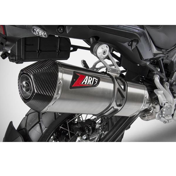 ZARD steel exhaust slip-on approved carbon end cap Benelli TRK502 2021-2022