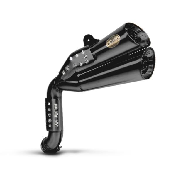 ZARD HARDY black steel exhaust slip-on approved BMW RnineT Scrambler 2021-2023