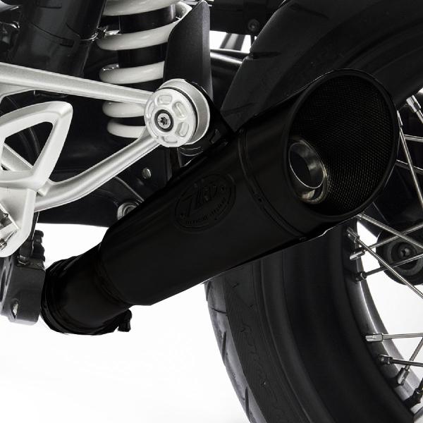 ZARD GP black steel exhaust slip-on Racing BMW RnineT 1200 2021-2023