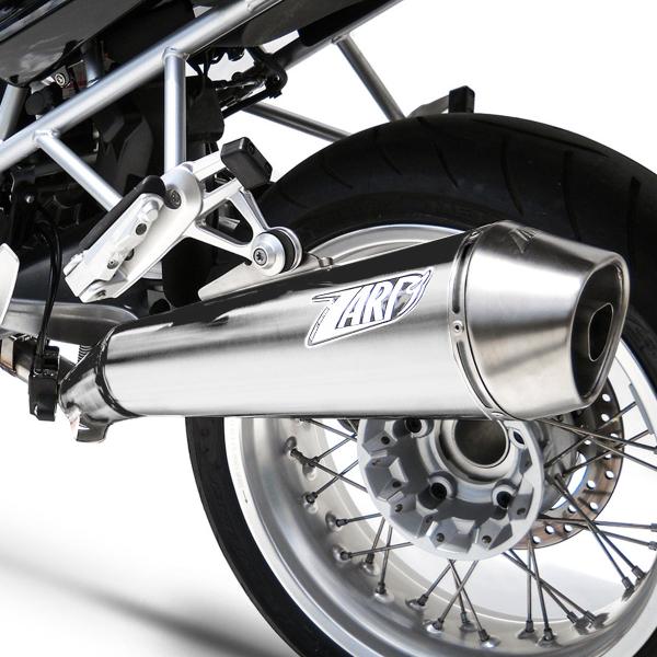 ZARD CONICAL steel exhaust slip-on Racing carbon end cap BMW R1200R 2004-2008