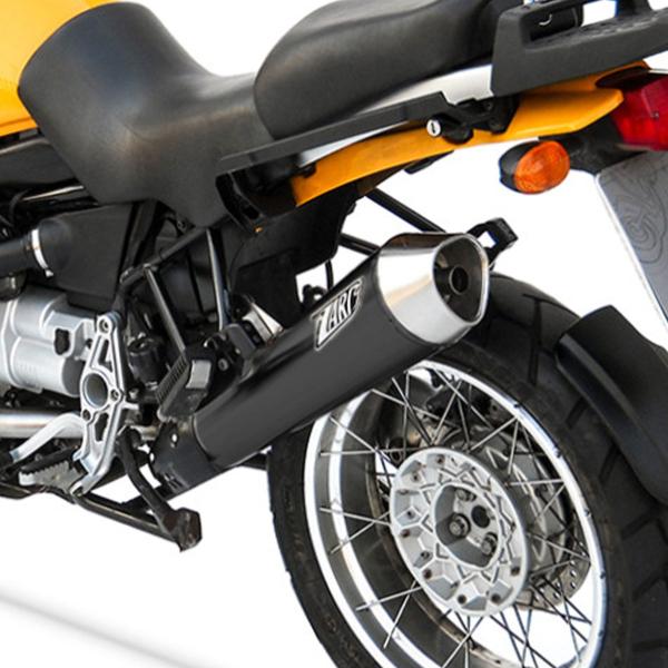 ZARD CONICAL black steel exhaust slip-on Racing carbon end cap BMW R1150GS 1999-2007