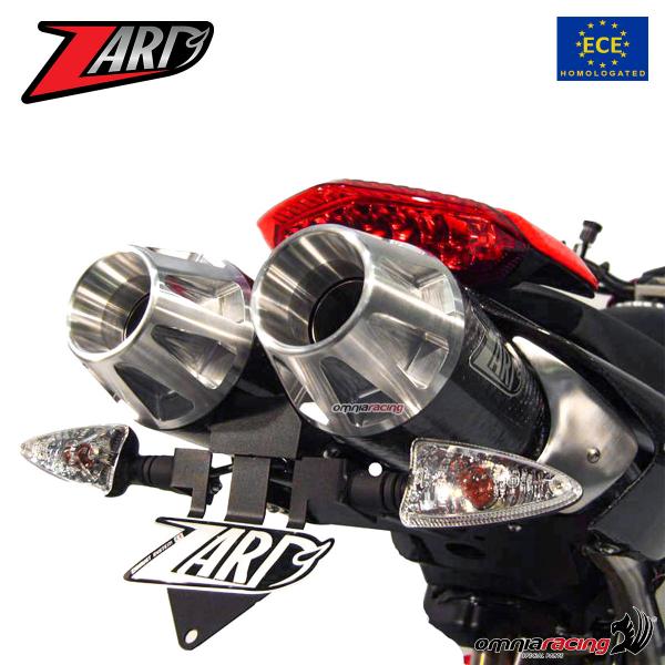Terminali di Scarico Zard Top Gun Carbonio Omologato per Ducati Hypermotard 1100 / 1100 EVO