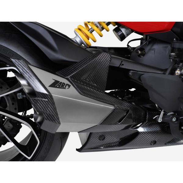 ZARD MAKO steel exhaust slip-on Racing carbon end cap Ducati Diavel V4 2023-2024