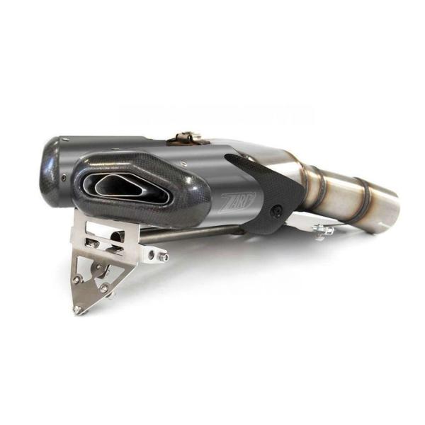 ZARD PENTA steel exhaust slip-on Racing carbon end cap Ducati Hypermotard 1100/EVO 2007-2012