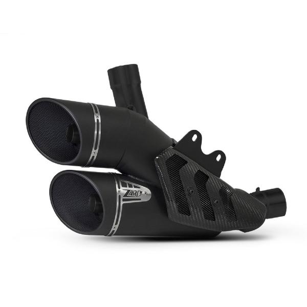 ZARD black steel exhaust slip-on approved Ducati Diavel 1260 E5 2021-2022