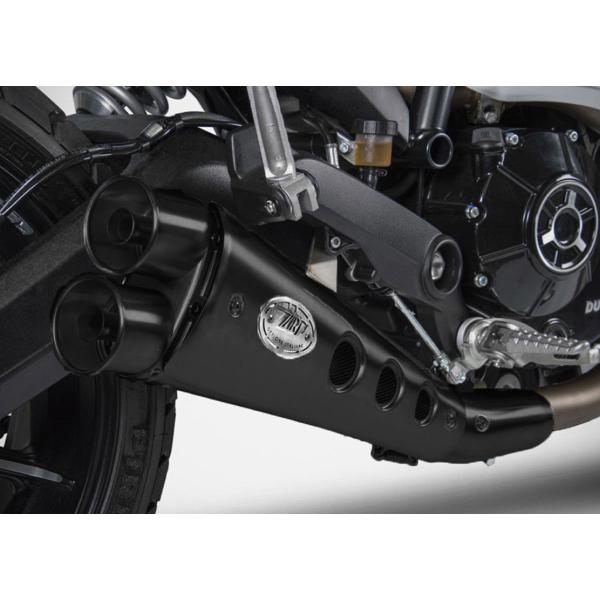 ZARD SPECIAL black steel exhaust slip-on approved Ducati Scrambler 800 2015-2016