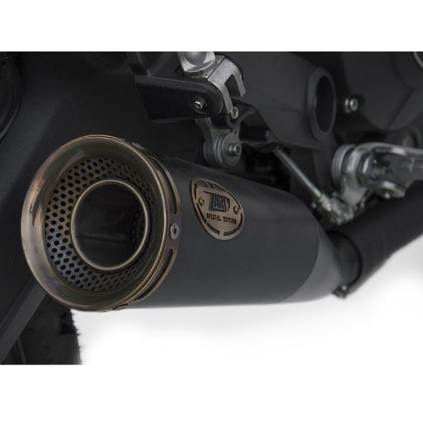 Scarico ZARD ZUMA Acciaio nero omologato fondello bronzo Ducati Scrambler 800 2015-2016