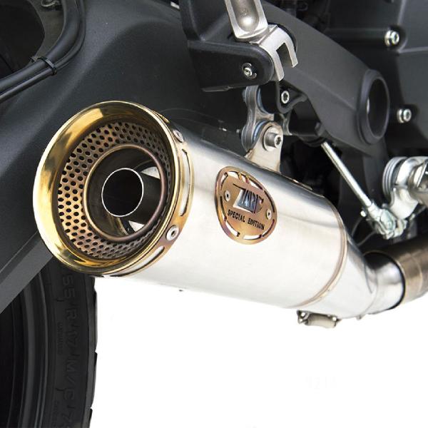 Scarico ZARD ZUMA Acciaio omologato fondello bronzo Ducati Scrambler 800 2015-2016