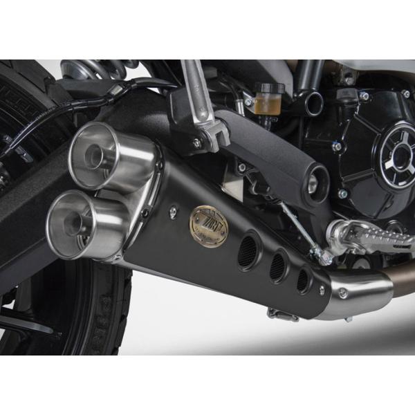 ZARD SPECIAL black heat shield steel exhaust approved Ducati Scrambler 800 2017-2019