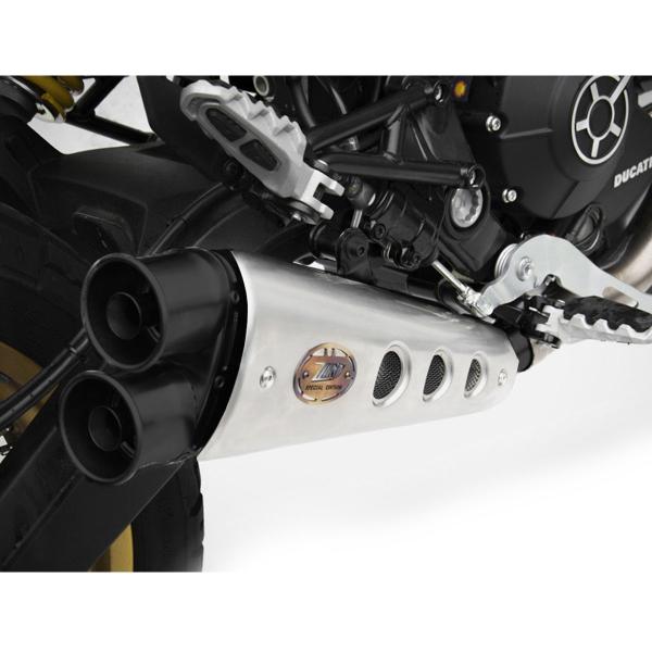 ZARD SPECIAL black steel exhaust slip-on approved Ducati Scrambler Desert Sled 2017-2019