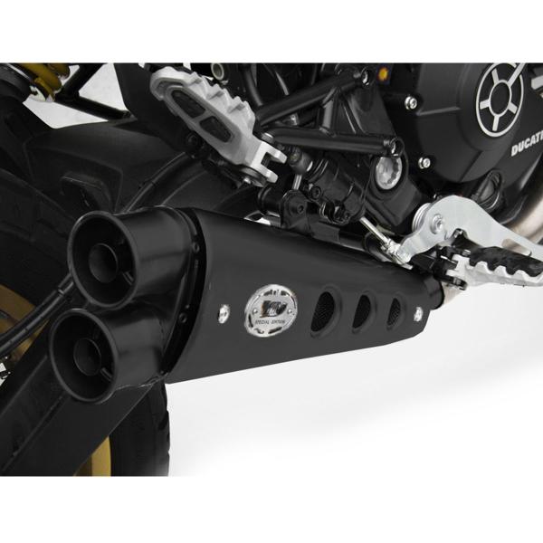 ZARD SPECIAL black heat shield steel exhaust Racing Ducati Scrambler Desert Sled 2017-2019