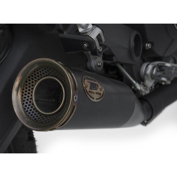 Scarico ZARD ZUMA Acciaio nero omologato fondello bronzo Ducati Scrambler 800 2021-2022